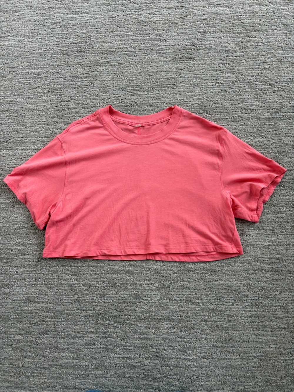 lululemon athletica Coral Cropped Crew Tee